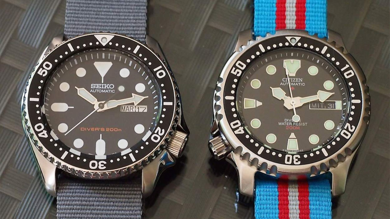 So sánh phong cách Diver của Seiko và Citizen 3