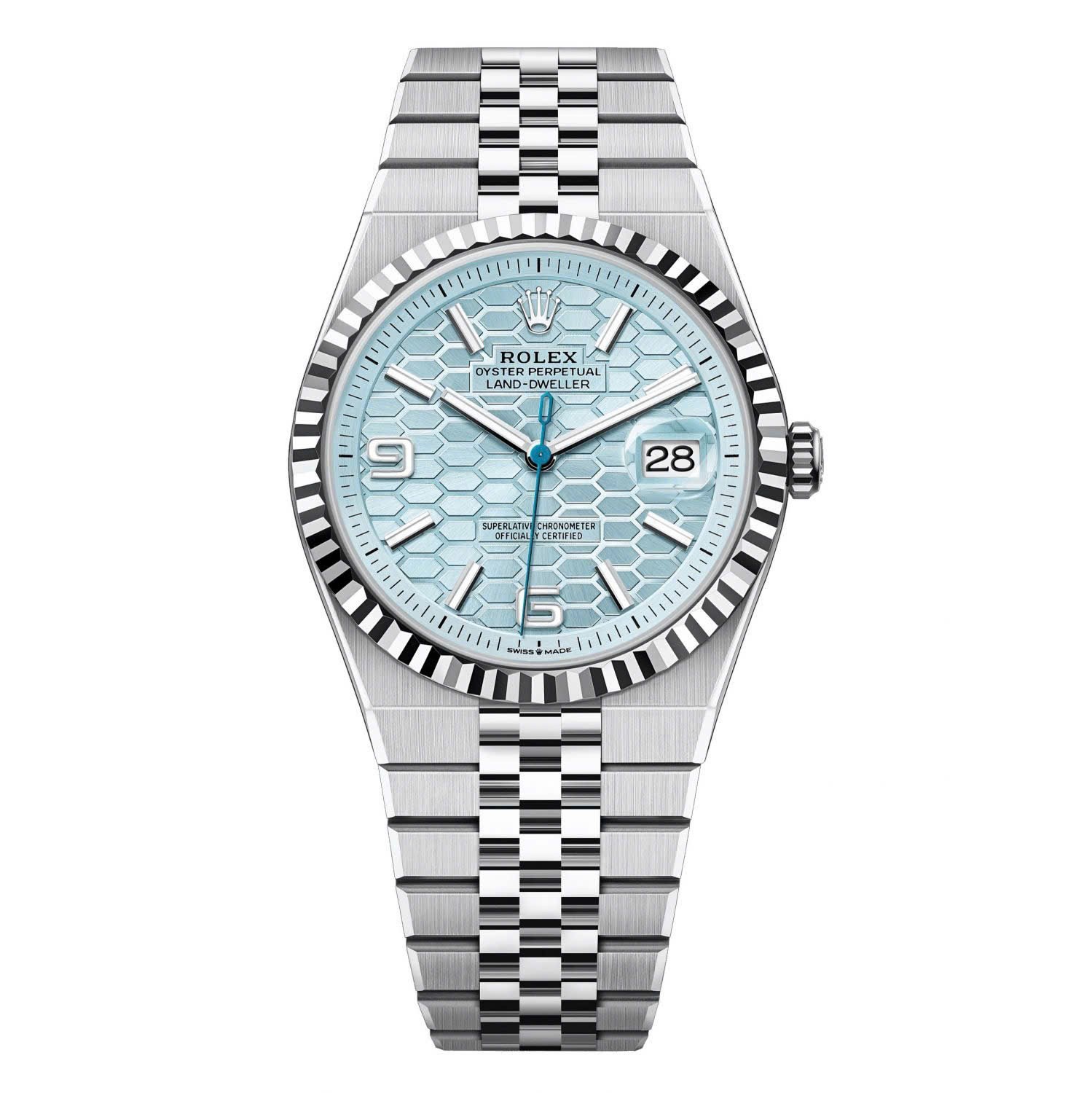Sức hút từ mặt số xanh băng của đồng hồ Rolex Platinum 1